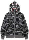 BAPE ABC Camo Shark Full Zip Hoodie ‘Gray’