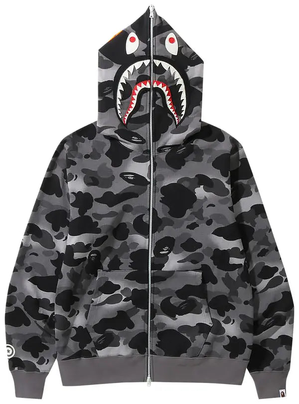 BAPE ABC Camo Shark Full Zip Hoodie ‘Gray’